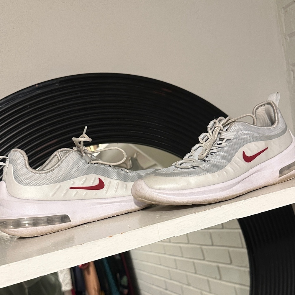 Nike White and Red Athletic Shoes